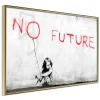 Affiche Murale Encadrée "Banksy No Future" 45 x 30 cm Or