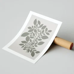 Affiche papier imprimé feuilles sans cadre 50x70cm
