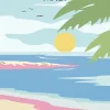 Affiche plage Kapalua Bay l.30 x l.40 cm Dada Art