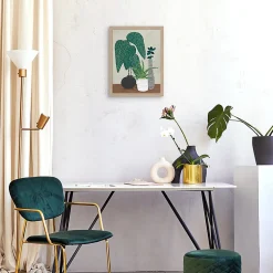 Affiche plantes et vases verts l.30 x l.40 cm Dada art