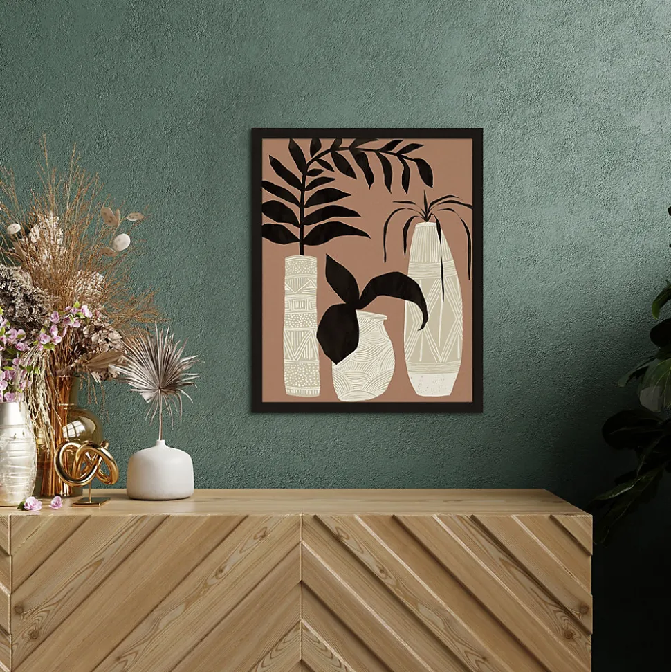 Affiche poterie sur fond terracotta l.30 x l.40 cm Dada Art