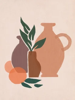 Affiche poterie terracotta l.30 x l.40 cm Dada Art