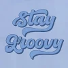 Affiche Stay groovy bleu l.24 x l.30 cm Dada Art