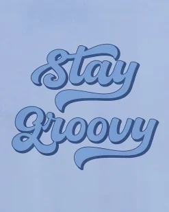 Affiche Stay groovy bleu l.24 x l.30 cm Dada Art