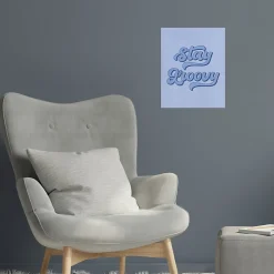 Affiche Stay groovy bleu l.24 x l.30 cm Dada Art