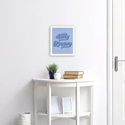 Affiche Stay groovy bleu l.24 x l.30 cm Dada Art