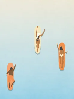 Affiche surfers l.30 x H.40 cm Dada Art