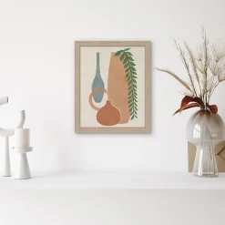 Affiche vases et pots sur fond beige l.24 x l.30 cm Dada Art