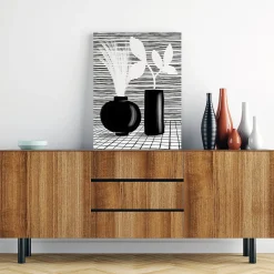 Affiche vases noir Dada Art L.40 x l.30 cm