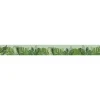 Amazonia : Frise adhésive motif feuilles tropicales vertes, 5 cm x 300 cm - Autocollant décoratif pour murs et meubles