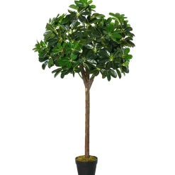 Arbre artificiel plante artificiel Alstonia scholaris hauteur 1,2 m tronc branches lichen 693 feuilles grand réalisme pot inclus
