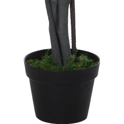 Arbre artificiel plante artificiel banyan hauteur 1,45 m tronc branches liane lichen feuilles grand réalisme pot inclus