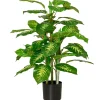 Arbre artificiel plante artificielle Calathea H. 95 cm tronc branches lichen feuilles grand réalisme pot inclus