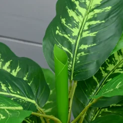 Arbre artificiel plante artificielle Calathea H. 95 cm tronc branches lichen feuilles grand réalisme pot inclus