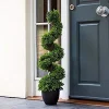 Arbre topiaire artificiel obélisque - Plante élégante - Arbuste artificiel pour votre jardin salon ou véranda