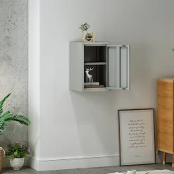 Armoire murale Burlöv 50 x 33 x 35 cm acier gris en.casa