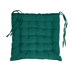 Assise matelassée 40 x 40 cm Polyester Uni Essentiel Emeraude