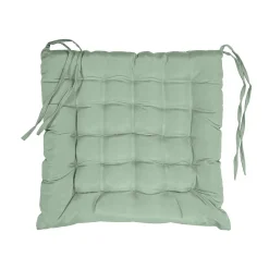 Assise matelassée 40 x 40 cm Polyester Uni Essentiel Sauge