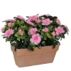 Azalea rose artificiel 29 x 13 x h.27 cm en jardinière