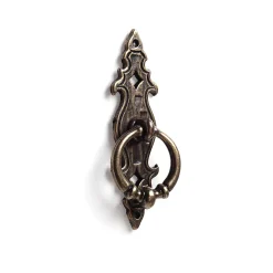 Bague en zamak avec finition en cuir, dimensions: 85x41x14mm-