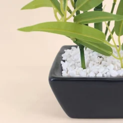 Bambou artificiel pot en céramique 40cm