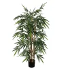 Bambou vert artificiel en pot plastique ø75 x h.150 cm
