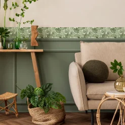 Bande Décorative auto-adhésif Feuilles de MONSTERA Pour Salon 10cm x 300cm