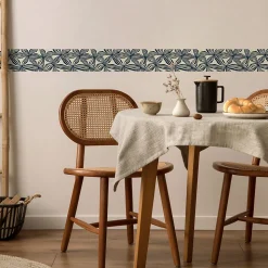 Bande Décorative auto-adhésif FLEURS Abstraites Pour Salon 10cm x 300cm