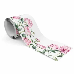 Bande Décorative auto-adhésif PIVOINES Fleurs Nature Pour Salon 10cm x 300cm