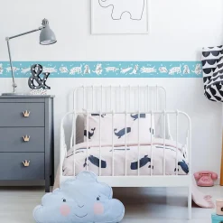 Bande Décorative auto-adhésif CHIENS Pour Chambre Enfants 10cm x 300cm