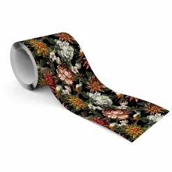 Bande Décorative auto-adhésif PLANTES Fleurs Feuilles Pour Chambre 10cm x 300cm