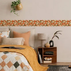 Bande Décorative auto-adhésif Pour Chambre COQUELICOTS Feuilles 10cm x 300cm