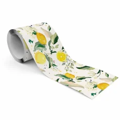 Bande Décorative auto-adhésif CITRONES Fleurs Feuilles Pour Chambre 10cm x 300cm
