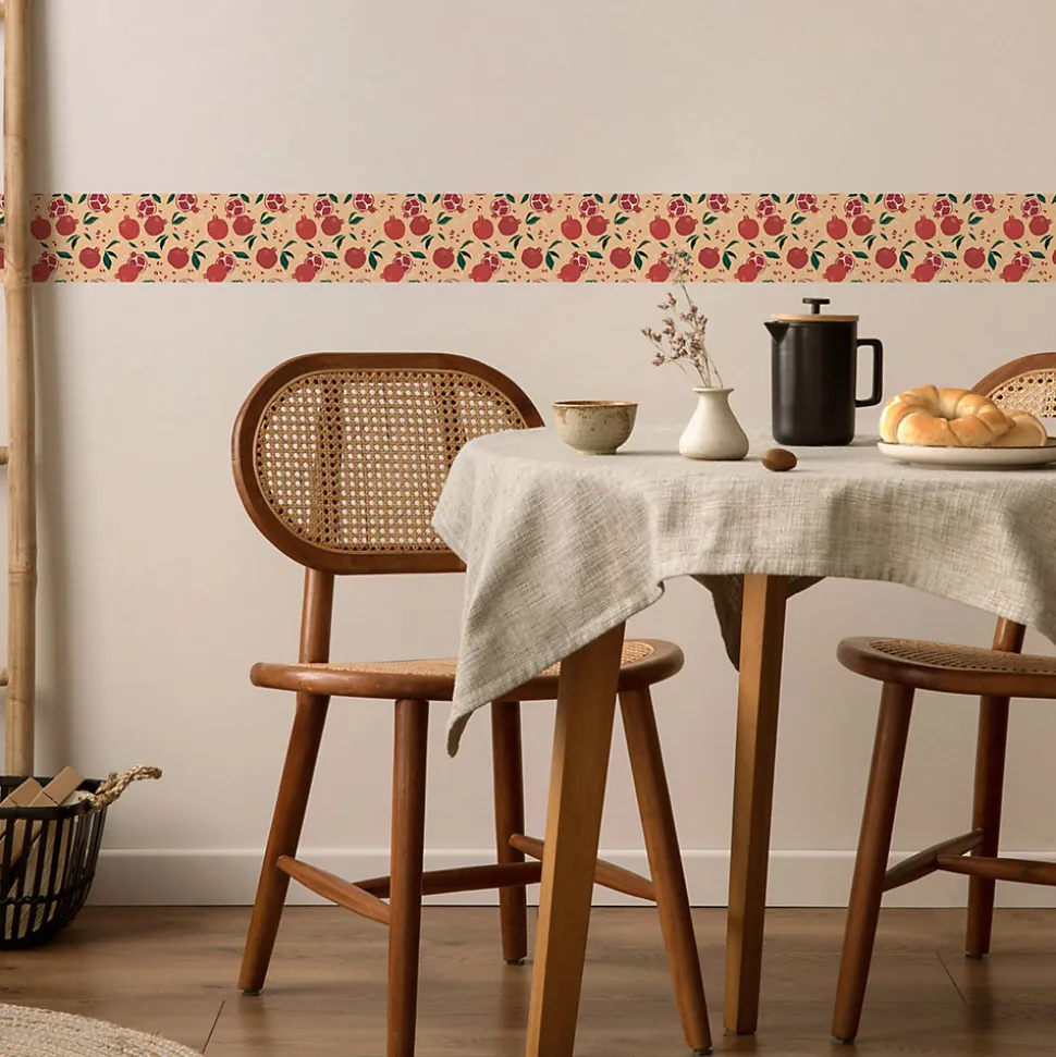 Bande Décorative auto-adhésif Pour la Cuisine GRENADES Fruit Feuilles 10cm x 300cm