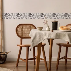 Bande Décorative auto-adhésif FEUILLES Plantes Nature Pour Salon 10cm x 300cm