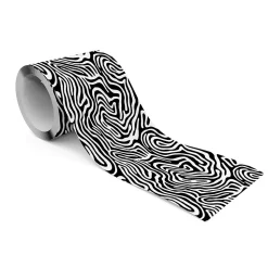 Bande Décorative auto-adhésif Pour Chambre Noir Blanc Abstraction 10cm x 300cm