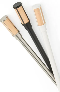 Barre à rideaux GoodHome Asian Stick métal satin Ø16/19mm x L.200/330 cm