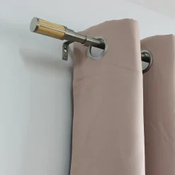 Barre à rideaux GoodHome Asian Stick métal satin Ø16/19mm x L.200/330 cm