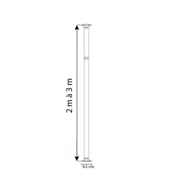 Barre Télescopique Sol-Plafond Sans Perçage - 2 m à 3 m
