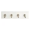 Barrette porte-clé Command 4 crochets blanc nacré