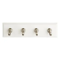 Barrette porte-clé Command 4 crochets blanc nacré