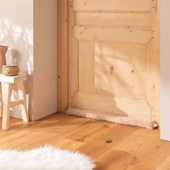 Bas de porte en imitation fourrure (80x10 cm - Sable)