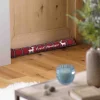 Bas de porte HEIDI 80 x 10 cm - Coton imprimé & chambray uni - 80x10cm - Rouge