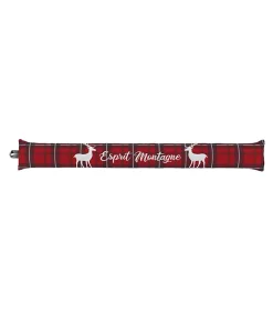 Bas de porte HEIDI 80 x 10 cm - Coton imprimé & chambray uni - 80x10cm - Rouge