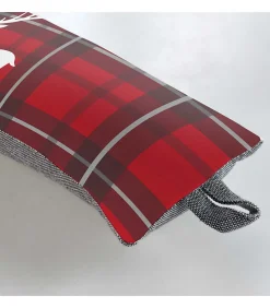 Bas de porte HEIDI 80 x 10 cm - Coton imprimé & chambray uni - 80x10cm - Rouge
