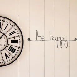Be happy - Sculpture fil de fer 40-50 cm - Bijoux de mur
