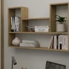 Bibliothèque à suspendre - Etagère murale - 100x60x16 cm - Rangement mural salon-LULU