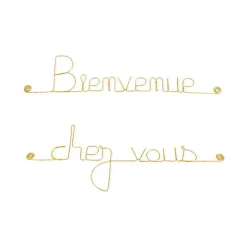 Bienvenue chez vous - Sculpture fil de fer 40-50 cm - Bijoux de mur
