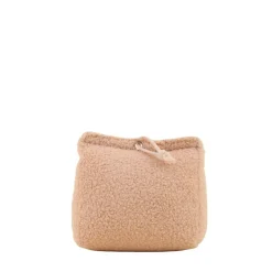 Bloque porte en bouclette beige