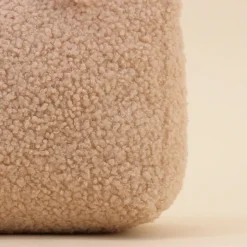 Bloque porte en bouclette beige